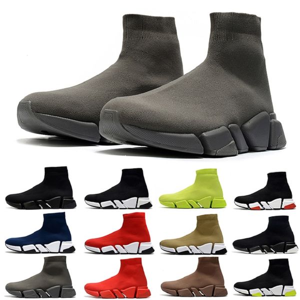 

sale fashion speed sock 2.0 mens casual shoes trainer beige black red white yellow fluo gray men women outdoor sports sneakers