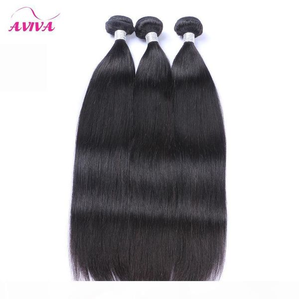 

brazilian virgin human hair weave bundles 8a unprocessed peruvian malaysian indian cambodian straight remy hair extensions natural black