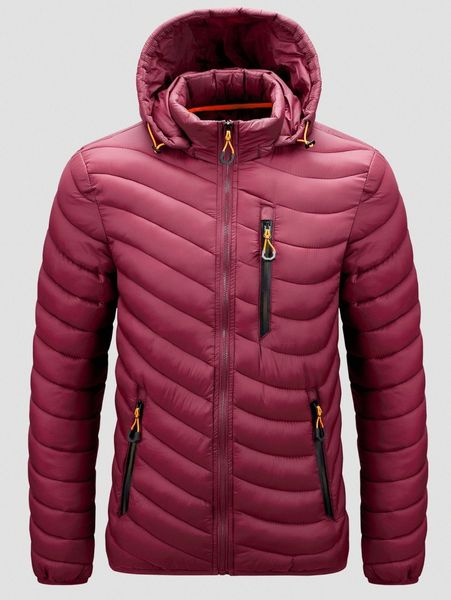 

men zipper placket hooded winter coat e0yh#, Black;brown