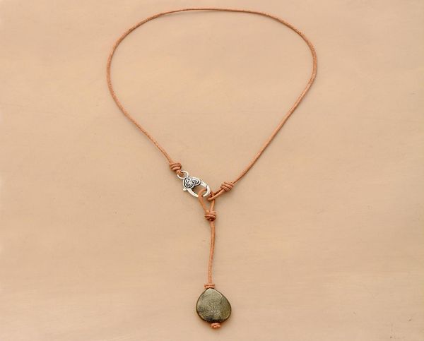 

new chokers women necklaces pyrite leather short y necklace new fashion statement men punk necklaces jewelry bbybpc bdehome, Golden;silver