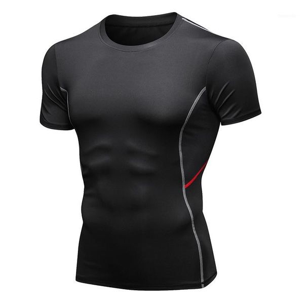 

running jerseys 2021 shirt men quick dry t-shirts slim fit tees sport 's fitness gym t shirts muscle tee1, Black;blue