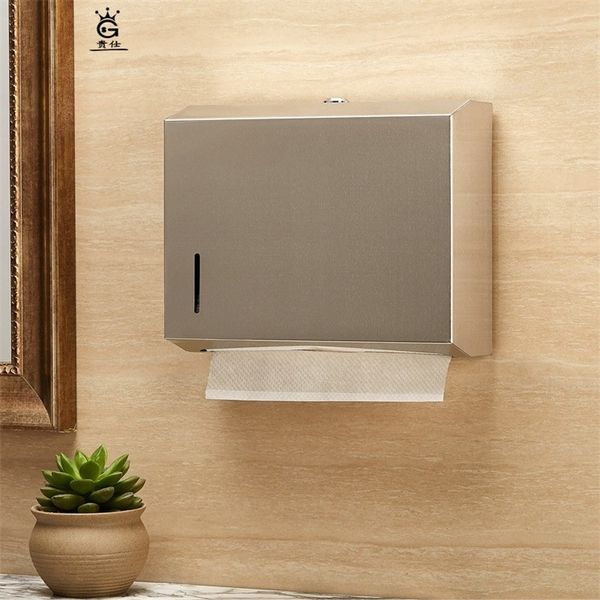 

metal tissue box holder paper towel dispenser gold public toilet double wall stainless steel wall-mounted without punching fh020 201222