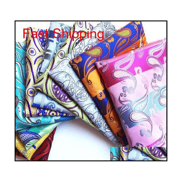 

2017 new arriver men paisley tie pattern pocket square handkerchief silk paisley men hankies for qyldjo queen66, Blue;purple