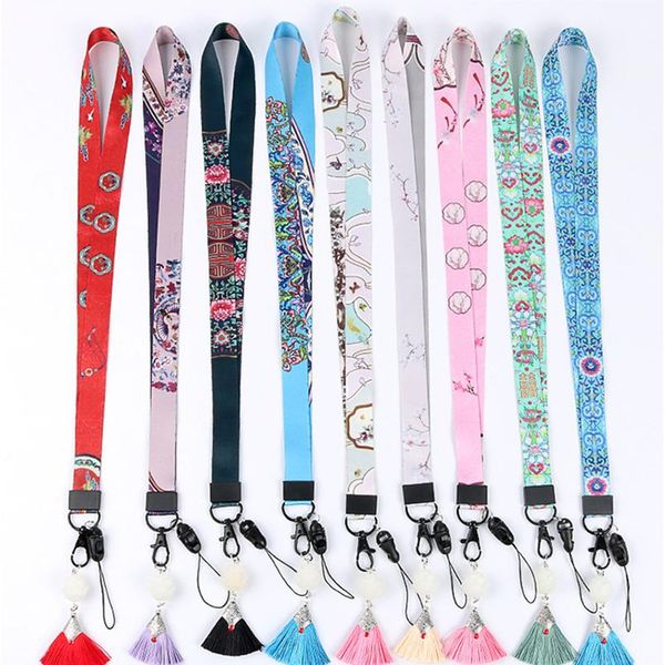 

shellnail mobile phone straps ethnic tassel mobile phone lanyard for phone chain keychain card anti-lost detachable neck qylkwp
