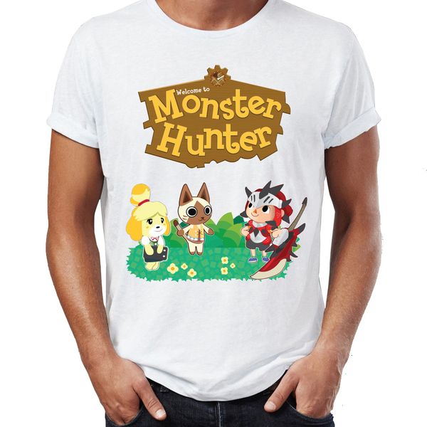 

футболка марио animal crossing monster hunter смешного кроссовер cute высокой иллюстрация работа printed tee спорта толстовка с капюшоном то