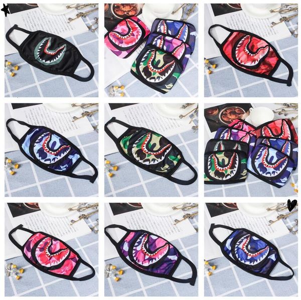 

hop america flag mask shark masks camouflage hip mask face mouth kids cotton masks resuable mask dhl fast shipping