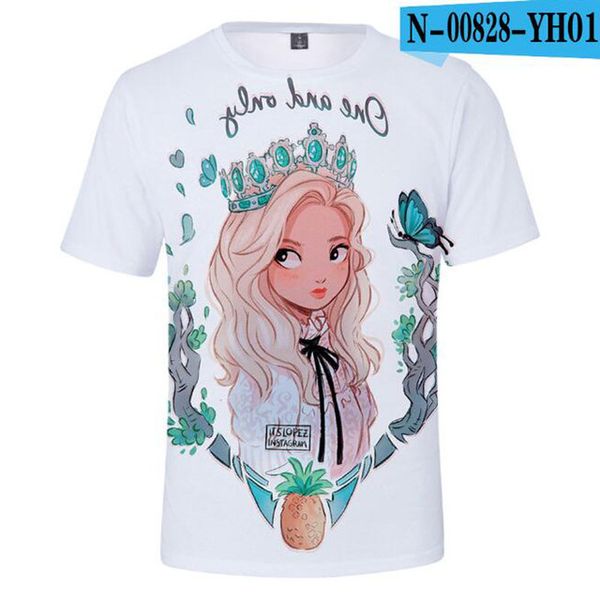

kpop loona style new cotton brand 3d print shirts hippie humor horror men clothing