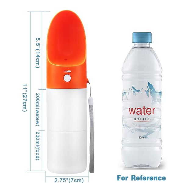 

pet dog water bottle feeder bowl portable dog water food bottle dogs cats outdoor travel drinking pet wmtrro