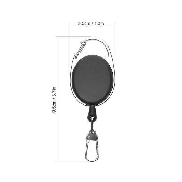 

100pcs wire rope camping telescopic burglar keychain holder tactical outdoor camping key ring edc retractable fly fishin qylkuc, Silver