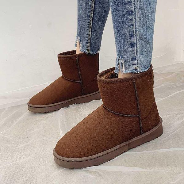 

ankle boots for women with middle heels women boots flock black/brown/blue/coffee winter1