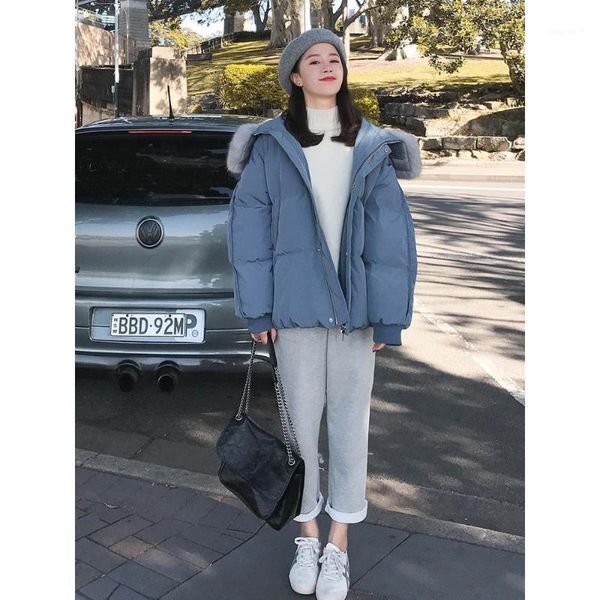 

short cotton-padded jacket woman 2020 new korean version cotton-padded jacket loose bread thick student win1, Black