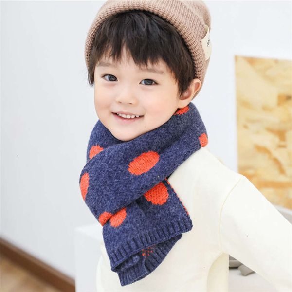 

winter wool knitting new dot autumn and scarf thickening warm children's neck nr0h, Red;brown