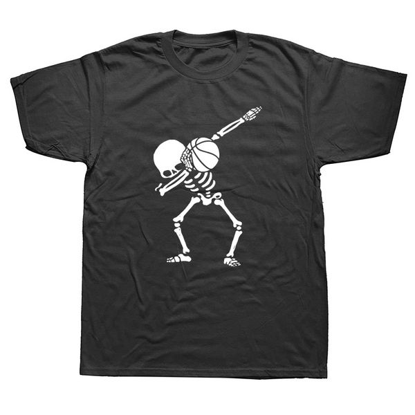 

funny halloween dabbing skeleton basketball player mens summer style fashion short sleeves hoodie designers t shirts sweatshirt