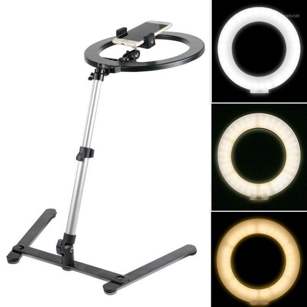 

10 inch led selfie ring light studio pgraphy p dimming fill ring light with tripod for smartphone overhead bracket1