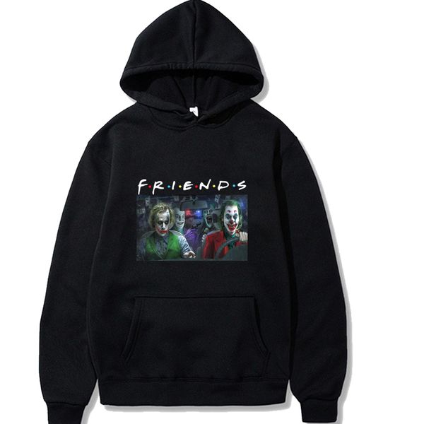 

клоун hoodie ужасающая друг мода зима хлопок пуловеры топы мужской и женский, Black