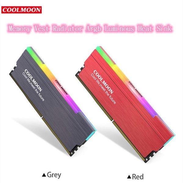 

fans & coolings coolmoon d134s memory bar vest radiator argb luminous heat sink 5v cooler aura shenguang synchronization cooling 40000h