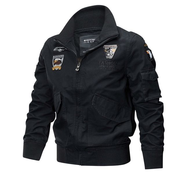 

military jacket men autumn winter bomber jacket plus size 4xl cotton pilot tactical air force cargo jackets jaqueta masculina 201114, Black;brown