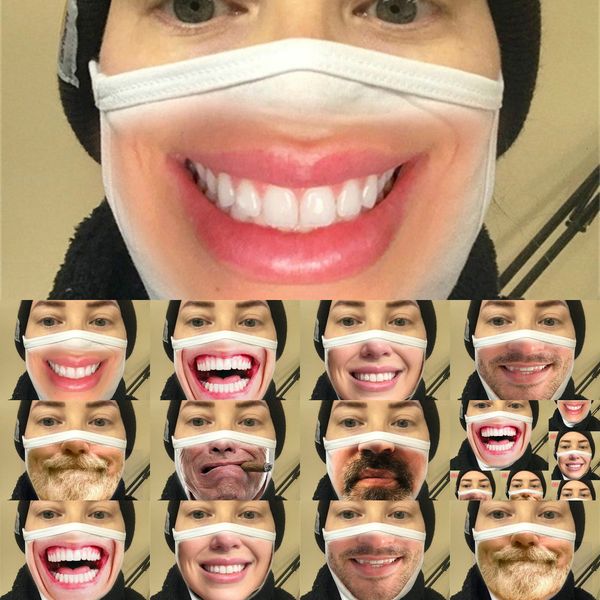 

uxigvu factory price designer face red mask men facial expressions funny foreign trade cross-border dustproof cotton masks prin 3 n