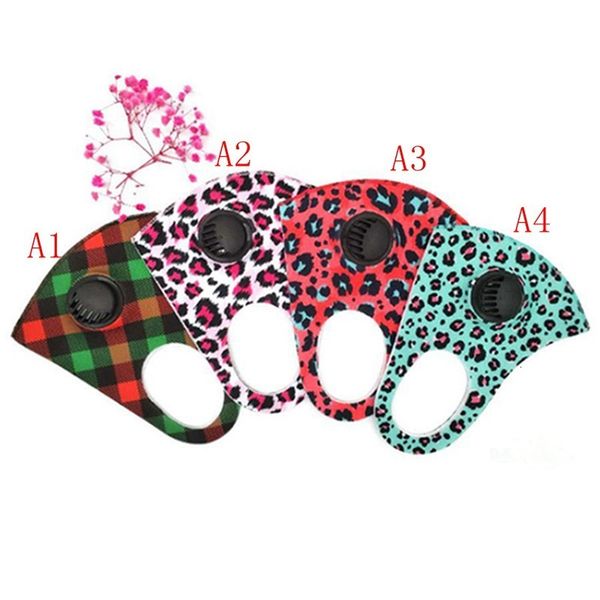 

valve washable face leopard with dustproof breathable adjustable mouth mask solid printing cotton designer masks iia380