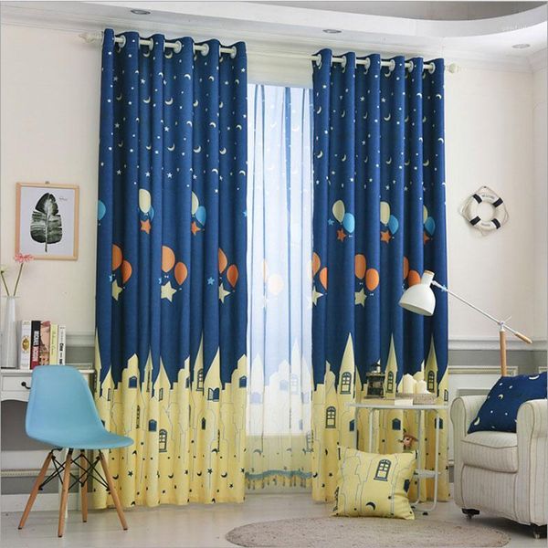 

printed blackout children curtains window curtain decoration draperies living room bedroom cortina custom made curtain1