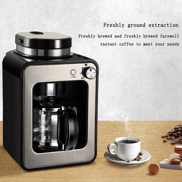 

coffee machine home automatic 600w american coffee maker drip type small grinder one office drip machine 6686a cy1