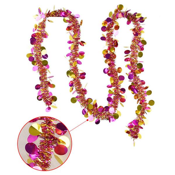 

colorful glitter tinsel garland 2m ribbon outdoor shop christmas tree hanging ornament home party decoration