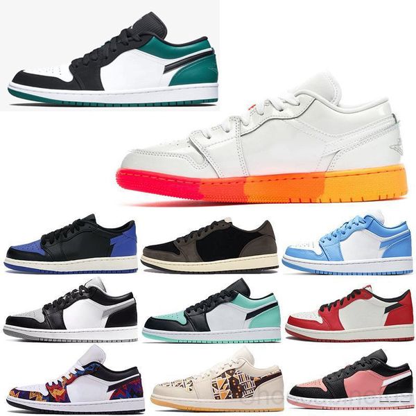 

2021 jumman 1 low reverse bred men basketballs shoes pine green court purple gym red white retroes 1s game royal women skateboard tg7n