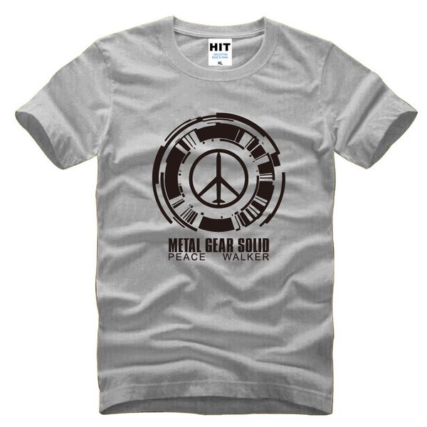 

metal gear solid: peace walker printed мода 2015 новый короткие рукава camisetas hombre спорт толстовка с капюшоном толстовка футболка