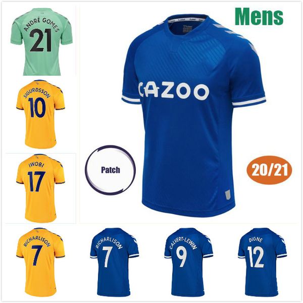 

2020 2021 men kids 19 james richarlison home away third soccer jerseys doucoure bernard 20 21 sigurdsson jersey calvert-lewin football shirt, Black;yellow
