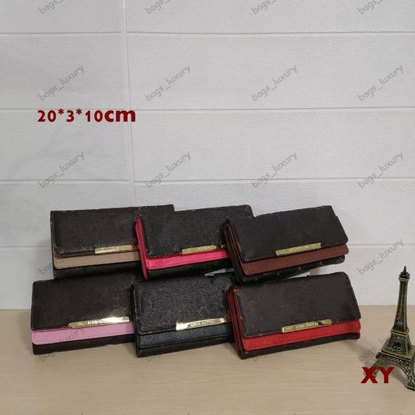 Portafoglio tri-fold da donna Porta carte di credito classico lungo con cerniera alla moda Porta carte da donna Porta carte Portafogli da donna Pochette per telefono con scatola