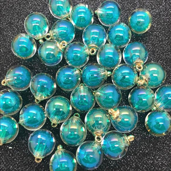 

new diy 8pcs 16mm mini glass bottles with beads pendant ornaments jewelry making qylsss, Black