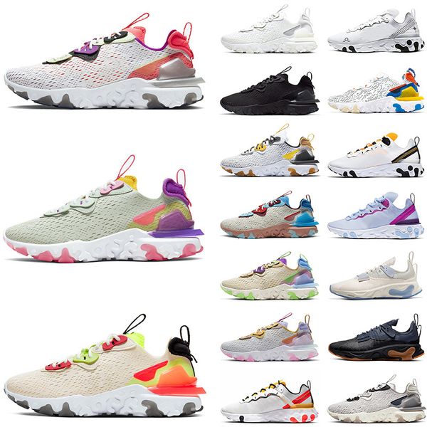 

new 87 epic react vision pn dust react element 55 mens running shoes art3mis sneakers triple black white sports womens sneakers