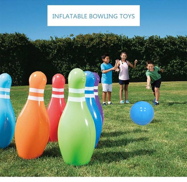 

big attractive colorful outdoor activity simulation bowling group game family happy time friend sport party game park amusement wmtenz