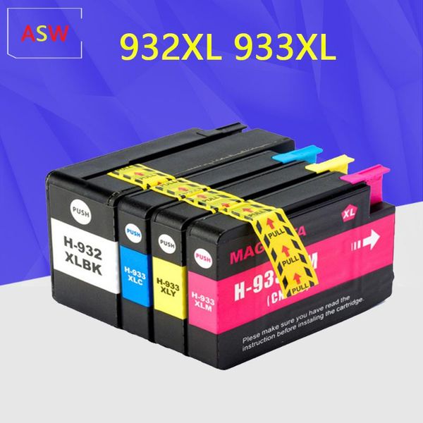 

4pk compatible for 932xl 933 932 933xl replacement ink cartridge for 932 officejet 6100 6600 6700 7110 7610 7612 printer