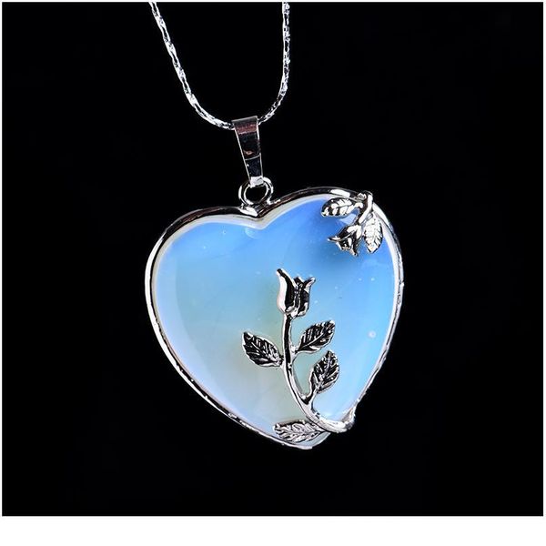 

1pc natural crystal rose quartz heart pendant mineral jewelry couple decoration christmas & diy gifts accessories men a jllopy, Black