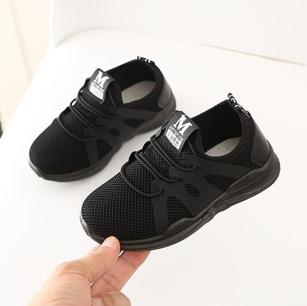 

2020 новая распродажа модные дети младенческие дети детские девочки мальчики письма сетки спортивные кроссовки повседневные туфли детская об, Black