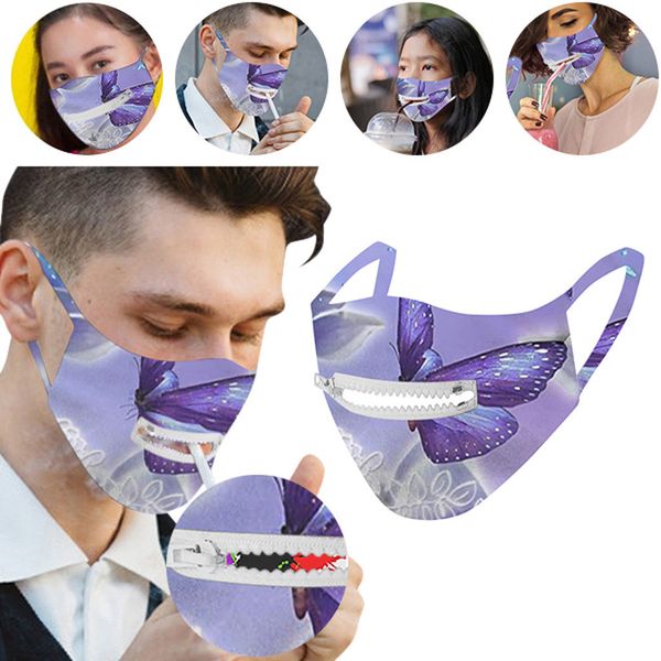 

новый моющийся новый 2021 может быть вымыта тушь защитные мужчины женщины многоразовый zipper маска легко пьется рождественский подарок #gm