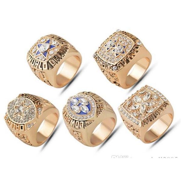 

fans'collection of souvenirs 1992 1993 1995 1977 1971 season cowboys championship ring wholesale nvkvh, Golden;silver