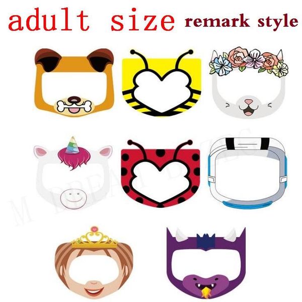 

children 50pcs lot cartoon face anti splash cover and clear adults gifts party pet shield kids size safety visor yxltzf xhlove, Black