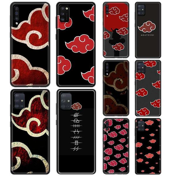 

1dwsamsung galaxy a50 a70 a21s a01 a11 a12 a02s a21 a31 a41 a71 a51 silicon cover naruto akatsuki family cloud mobile phone case