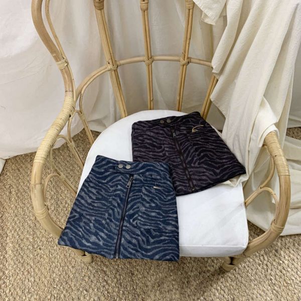 

leopard girls' plush print a-line autumn and winter foreign sle tutu children's tweed skirt kids drs, Blue