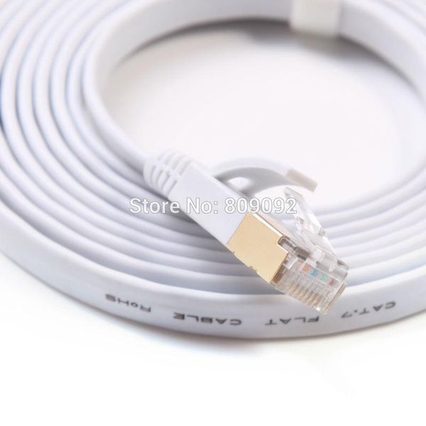

computer cables & connectors high speed network cable 15m/20m/25m/30m ethernet cat7 rj45 m/m thin flat shielded twisted pair internet lan