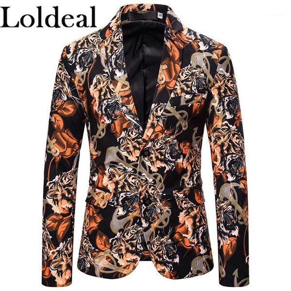 

loldeal men's blazer, geometric / rainbow notch lapel cotton / rainbow1, White;black