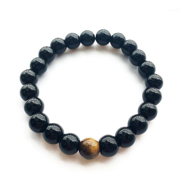 

men's beaded bracelet yellow tiger eye bracelet natural stone fashion bracelets for women men jewelry prayer yoga bracelets1, Golden;silver