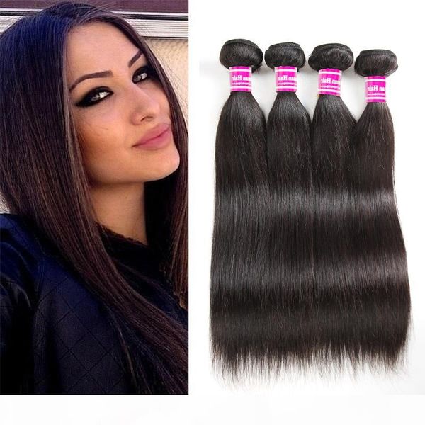 

wholesale brazilian peruvian malaysian straight human virgin hair extensions raw indian virgin hair 5 6 weave bundles pure black color