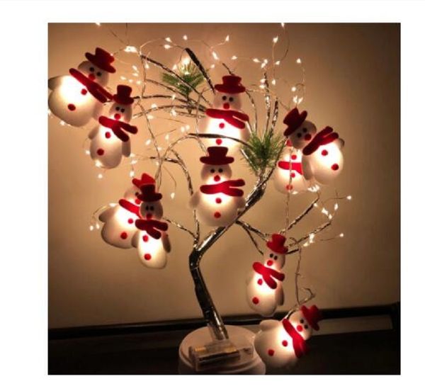 

snowman christmas tree led garland string lights snowflakes string fairy lights hanging ornaments for navidad natal new year