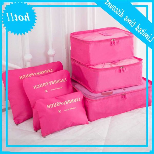 

6 stacks/set organiser set travel mesh in baggage packaging cosmetic bag organizer for clothing