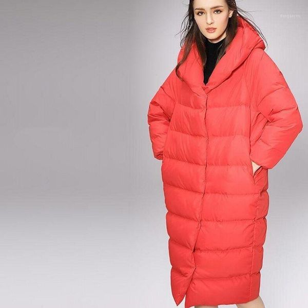 

winter women ultra thin jacket brand hooded casual long down coat female new plus size 5xl outerwear doudoune femme hiver1, Black