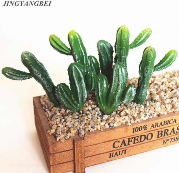 

simulation artificial mini three/two head cactus plastic plants craft floristry landscape for garden family office decoration1