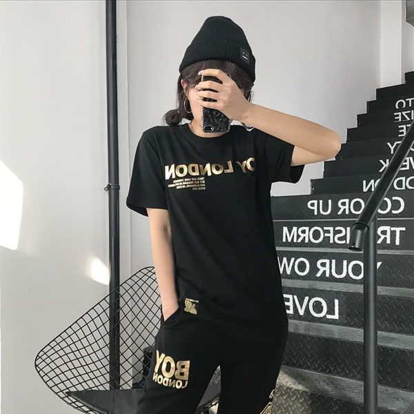 

dizof ss2020 new alphabet short alphabet basic sleeve process print 582038l ss2020 english new t-shirt stamping short sleeve t-shirt basic e, White